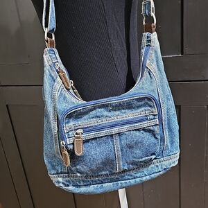 Denim Crossbody Bag - Blue Jean Shoulder Bag